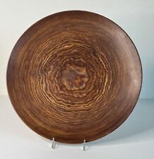 Vintage Hand Turned Wood Plate Mid Century Modern Artisan Made picture