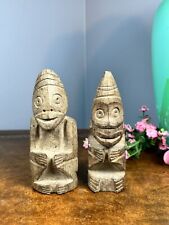 Peruvian Pachapapa and Pachamama - carved in Gray Stone 4.5’’ Pair picture