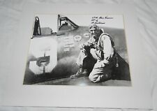 Vintage Autographed Photo - LTJG Alex Vraciu - WWII Pilot with 19 Victories picture