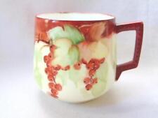Lovely Antique Hand Painted PORCELAIN MUG, Bittersweet Berries, Signed INGRAM picture