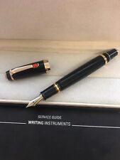 Luxury Bohemia Resin Series Bright Black+Gold Clip Medium nib Fountain Pen picture