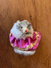 Vintage West Germany Original Sticker Real Fur Mouse Russian Princess 2” picture