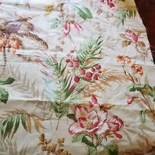 Schumacher Fabric Palm Print Tan Green Rust Tropical Neutral Remnant Chintz picture