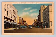 Reno NV-Nevada, Virginia Street Looking North, Antique, Vintage c1951 Postcard picture