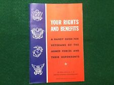 WWII Booklet Veterans Rights And Benefits For World War Veterans WW2 1945 picture