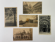 Lot: 5 Vintage Postcards, Venice Italy Black & White - Canal, Gondola, Europe picture