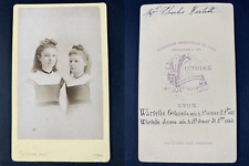 Victoire, Lyon, Gabrielle and Jeanne Wartelle July 30, 1882 Vintage cdv albumen picture