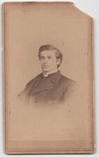 ANTIQUE CDV CIRCA 1860s BOGARDUS HANDSOME YOUNG MAN IN SUIT NEW YORK picture