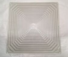 1 Vtg Kirlin Light Ceiling 12” Square Lensed Holophane Glass Shade - of 10 picture