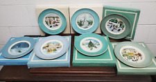 Lot of 7 Vintage Avon Christmas Plates 1973-1980 with Original Boxes picture