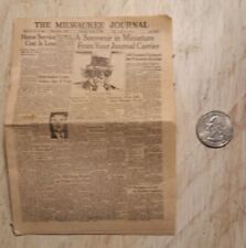 February 6, 1963 The Milwaukee Journal Miniature Souvenir Newspaper picture