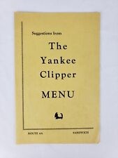 The Yankee Clipper Menu Route 6A Sandwich Cape Cod Massachusetts 1950's picture