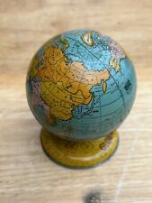 Vintage J. Chein & Co. Tin Litho Metal Mini World Globe Bank Made In USA picture
