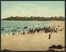 Photo:York Beach,swimmers,wading,houses,crowds,rocks,cliffs,Maine,ME,c1901 picture