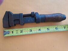 Antique P. S. & W. Co. Wooden Handle Pipe Wrench. 7
