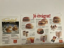 1980's 1990's McDonalds Paper Menus Germany German  Vtg picture