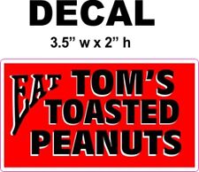 Eat Tom's Toasted Peanuts Decal, Great for Dioramas, Gumball Machine & More picture