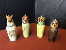 Egyptian Collection Of 4 Canopic Jars-  circa 2000 - signed Veronese - Replicas picture