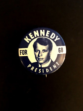 Vintage Robert Kennedy 1968 Political Pin Kennedy For President Button 1 1/2