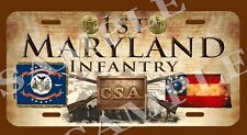 1st Maryland Infantry American Civil War Themed vehicle license plate picture