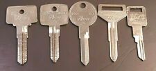 Lot 5 Vtg Car Keys Blanks X203 V37, X159 TR37, X81 HF 45, X83 MB39, P10980V B63 picture