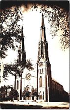 RPPC Church, Unknown location, Twin spires picture