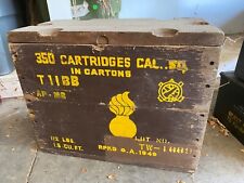 WWII Original US Wooden Ammo Crate .50 cal 350 rounds Box-Original Paint picture