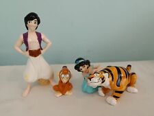 Lot of four 1990s Disney Schmid hand painted porcelain Aladdin figurines picture
