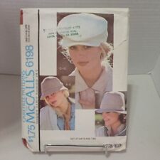 1970's VTG McCall's Set of Hats and Ties Pattern 6198 CUT picture