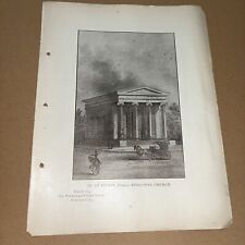 Antique Print of Du St Esprit (French) Episcopal Church 1834-1863 New York City picture