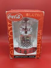Coca-Cola Anniversary Clock COKE Classic Diner Porcelain Base & Dial Domed CCM74 picture