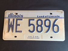 VTG 1983-1985 ILLINOIS IL Land Of Lincoln METAL LICENSE PLATE # WE 5896 picture