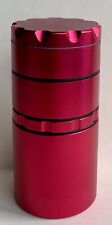 50 mm 5 Parts Red Aluminum Supper Tall Tower Tobacco Herb Spice Grinder picture