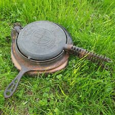 Vintage Antique Griswold No. 8 Waffle Iron With Base - Rare picture