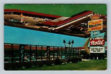 Liberal KS-Kansas, La Fonda Motel And Restaurant, Welcome Sign Vintage Postcard picture