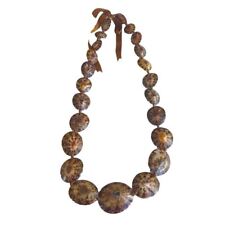 da Hawaiian Store Genuine Opihi Limpet Shell Lei Necklace picture
