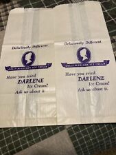 2 Vintage Ice Cream Bags Darlene Sack Drive-in Restaurant picture