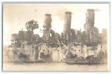 c1914-1918 WWI HMS Vindictive Battleship Warship Britain RPPC Photo Postcard picture