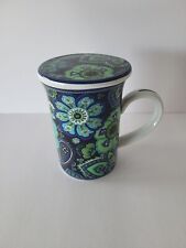 Vera Bradley Porcelain Coffee Tea Mug Cover Lid Blue Rhapsody Barnes & Noble picture