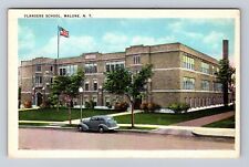 Malone NY-New York, Flanders School, Antique Vintage Souvenir Postcard picture
