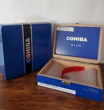 Set Of 2 Cohiba Red Dot Blue Churchill Empty Cigar Boxes picture