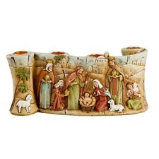 Holy Family Nativity Scroll Design Advent Candle Holder Christmas Decor 10 In picture