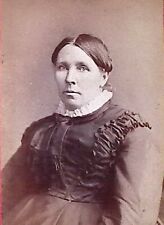 C1880s CDV Cleveland PA Ryder's Studio Lovely Woman W Frilly Dress Seated D218 picture