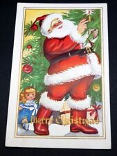 Vintage Early 1900s Embossed Christmas Postcard with  Santa Claus picture