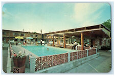 c1950's Swimming Pool at The Lodge Motel Missoula Montana MT Vintage Postcard picture