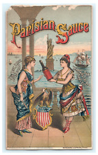 Parisian Sauce - Statue Liberty US Flag Woman - L. d'Oliverie A Co NY - RARE picture