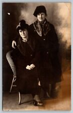 RPPC  Ladies Dressed in Black  Postcard  c1915 picture