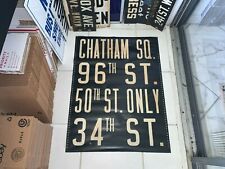 NY NYC MACK BUS ROLL SIGN MANHATTAN CHATHAM SQUARE CHINATOWN BOWERY PARK ROW ART picture