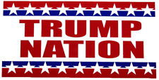 Trump Nation Red White Blue With Stars Vinyl Decal Bumper Sticker (3.75
