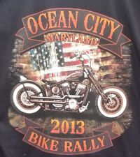 Harley Davidson Cycles Sz 2XL Black OCEAN CITY 2013 BIKE  RALLY Retro logo picture